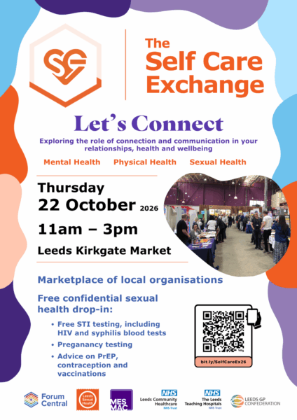 The Selfcare exchange poster featuring all the information for the event.
